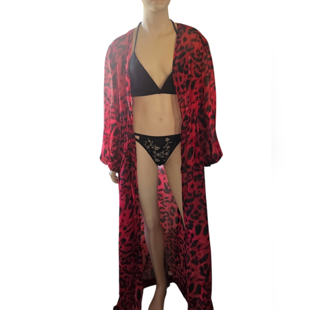 Red Leopard Duster - Picture 5 of 6